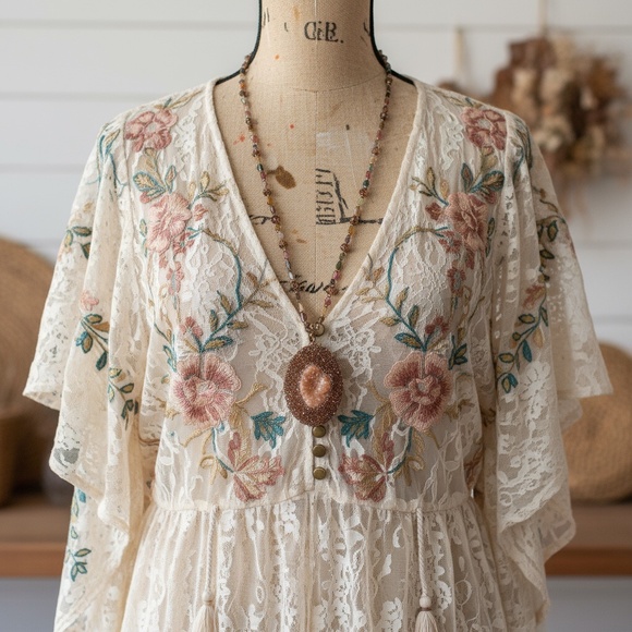 Handmade Druzy Gemstone Necklace – Sparkling Crystal Pendant, Boho Jewelry Gift - Picture 3 of 15